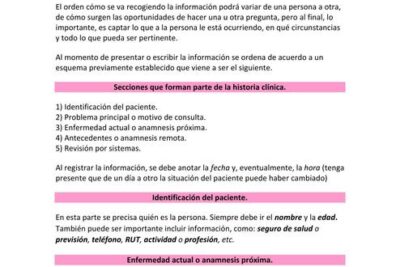 anamnesis remota ejemplo y preguntas para la historia clinica