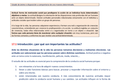 como influye la experiencia previa en las actitudes