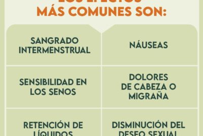 efectos secundarios de anticonceptivos lo que debes saber