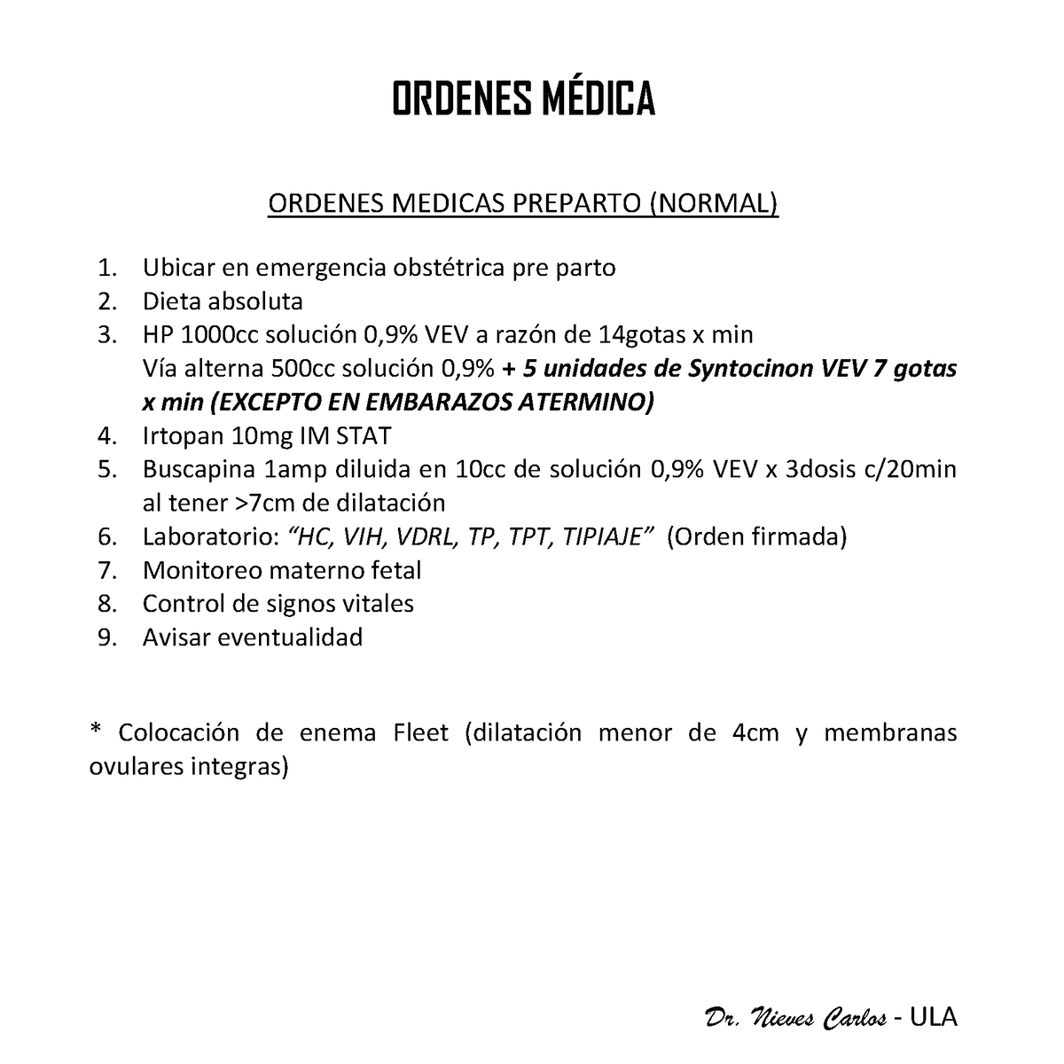 ordenes clinicas