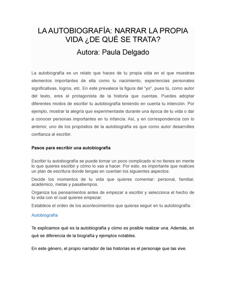 Abordar la relación con la cultura en tu autobiografía 1 abordar la relacion con la cultura en tu autobiografia