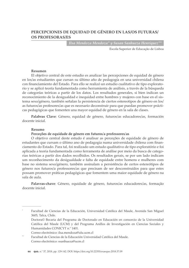 actitudes y percepciones sobre la equidad de genero hoy en dia