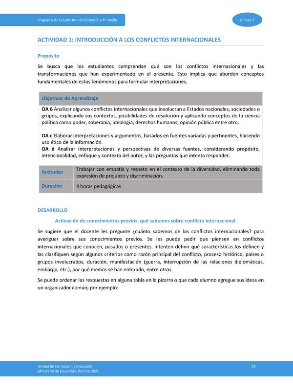 actitudes y su papel en conflictos internacionales