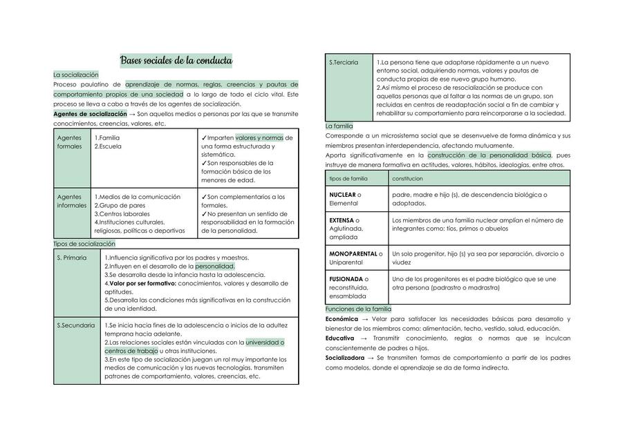 bases de la conducta su construccion desde la infancia