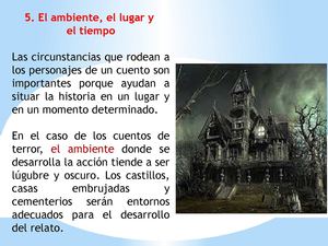 como el ambiente influye en un relato de terror