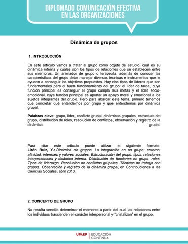 como la comunicacion afecta la dinamica de grupo