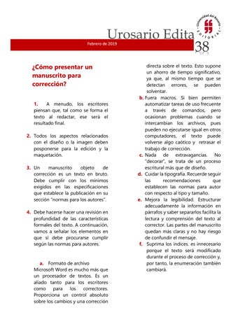 Cómo preparar un manuscrito para su revisión final 1 como preparar un manuscrito para su revision final