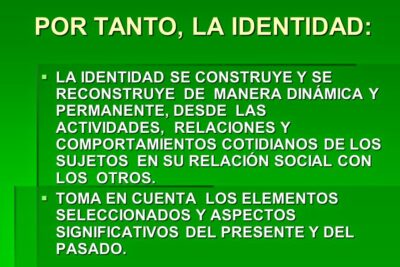 como se construye la identidad a traves de la conducta