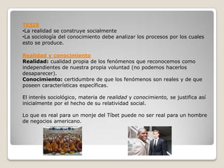 como se entiende la construccion social de la realidad