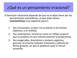 conducta irracional definicion y ejemplos relevantes