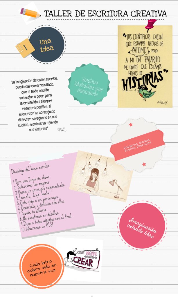 cual es el objetivo de un taller de escritura creativa