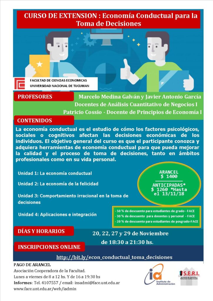 Economía conductual y su influencia en decisiones personales 1 economia conductual y su influencia en decisiones personales