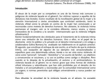 el castigo en el contexto de la violencia domestica