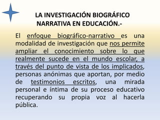 enfoque narrativo en el estudio de la conducta humana