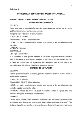 Guía para Estructurar un Taller Efectivo sobre Motivación 1 guia para estructurar un taller efectivo sobre motivacion