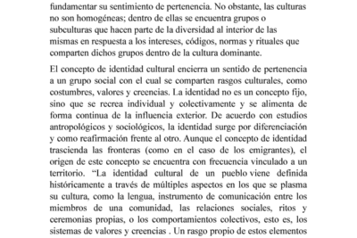 identidad personal y cultural en un ensayo reflexivo