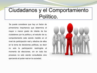 Impacto de la política en la conducta y efectos sociales 1 impacto de la politica en la conducta y efectos sociales