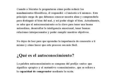 importancia de la autoobservacion en el autoconocimiento personal