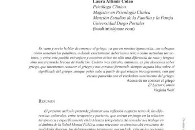 influencia cultural en los procesos y resultados de la terapia