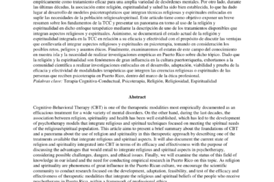 influencia de la espiritualidad en la adaptacion conductual