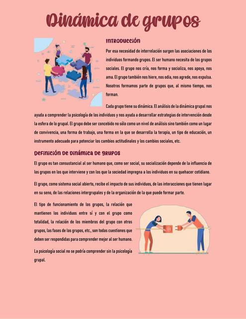 la dinamica de grupo y su influencia en la interaccion social