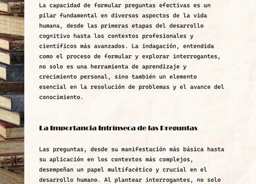 la importancia de las preguntas en la comprension personal