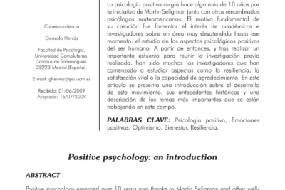la percepcion en la psicologia positiva una introduccion