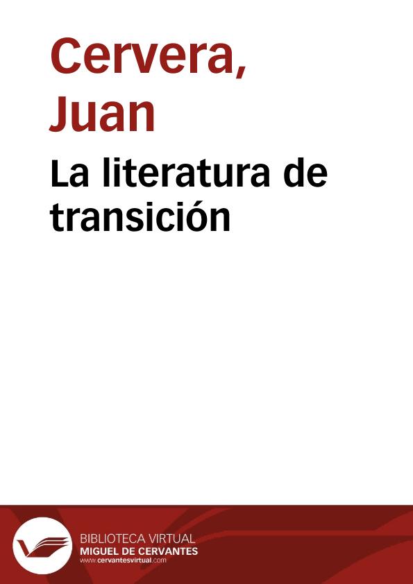 Literatura de Transición: Concepto y Función Explorativos 1 literatura de transicion concepto y funcion