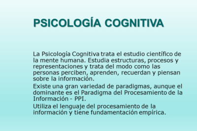 percepcion y psicologia cognitiva analisis de su relacion
