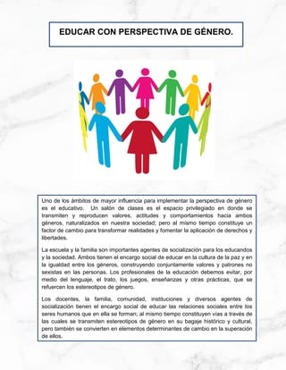 perspectivas de genero en el aprendizaje enfoque inclusivo y equitativo