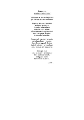 poemas sobre transiciones de vida y cambio una
