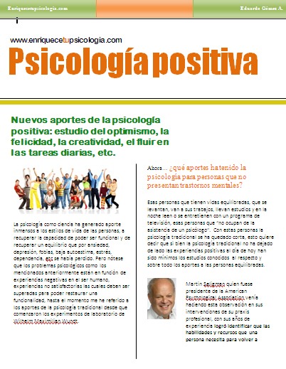 psicologia positiva impacto en el aprendizaje efectivo