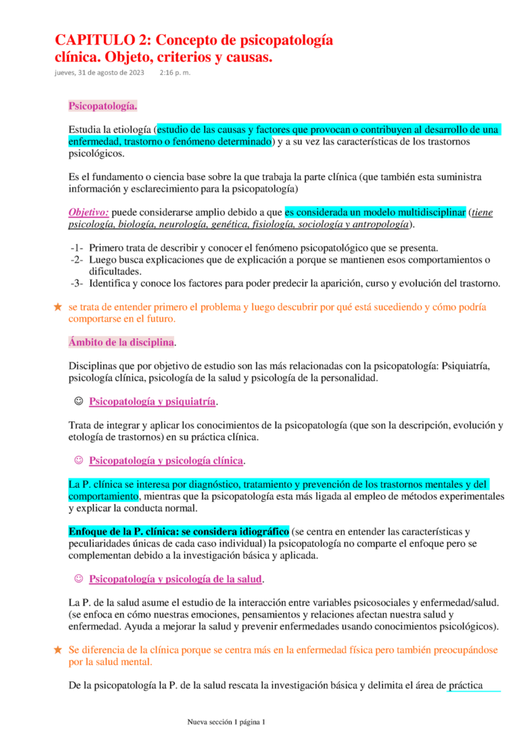 psicopatologia definiciones causas y tratamientos actuales