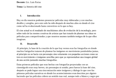 que es un ensayo critico sobre el cine contemporaneo