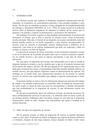 que es un ensayo sobre la experiencia de la migracion