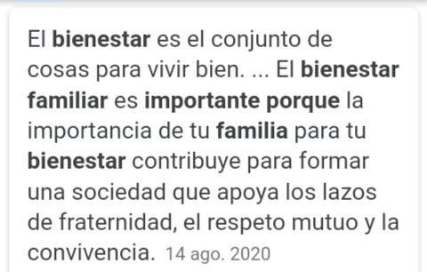que importancia tiene la familiaridad en el bienestar