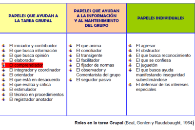 que se entiende por roles informales en un grupo