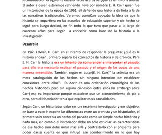 reflexiones criticas sobre la historia a traves de un ensayo