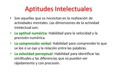 relacion entre actitudes y habilidades intelectuales