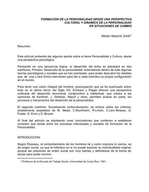 relacion entre la personalidad y la formacion de opiniones