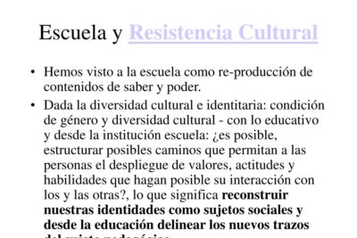 resistencia cultural definicion y contexto exploratorio
