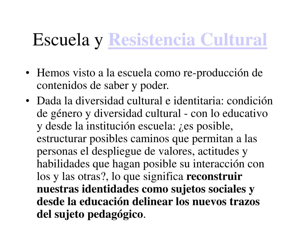 Resistencia cultural: Definición y contexto exploratorio 1 resistencia cultural definicion y contexto