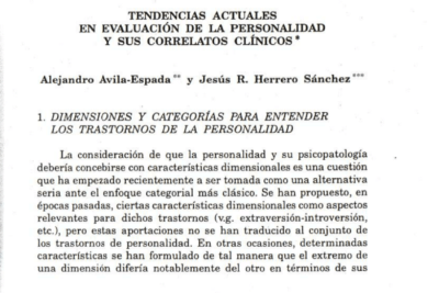 tendencias contemporaneas en estudios de personalidad