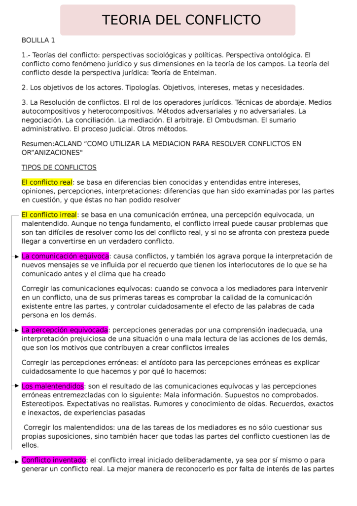 Teorías del conflicto a lo largo de la historia: resumen completo 1 teorias del conflicto a lo largo de la historia resumen completo