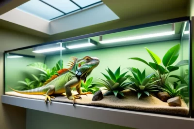 creando el ambiente ideal para la adaptacion de una iguana