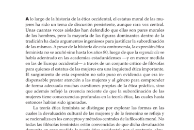 el papel de la etica en el feminismo contemporaneo