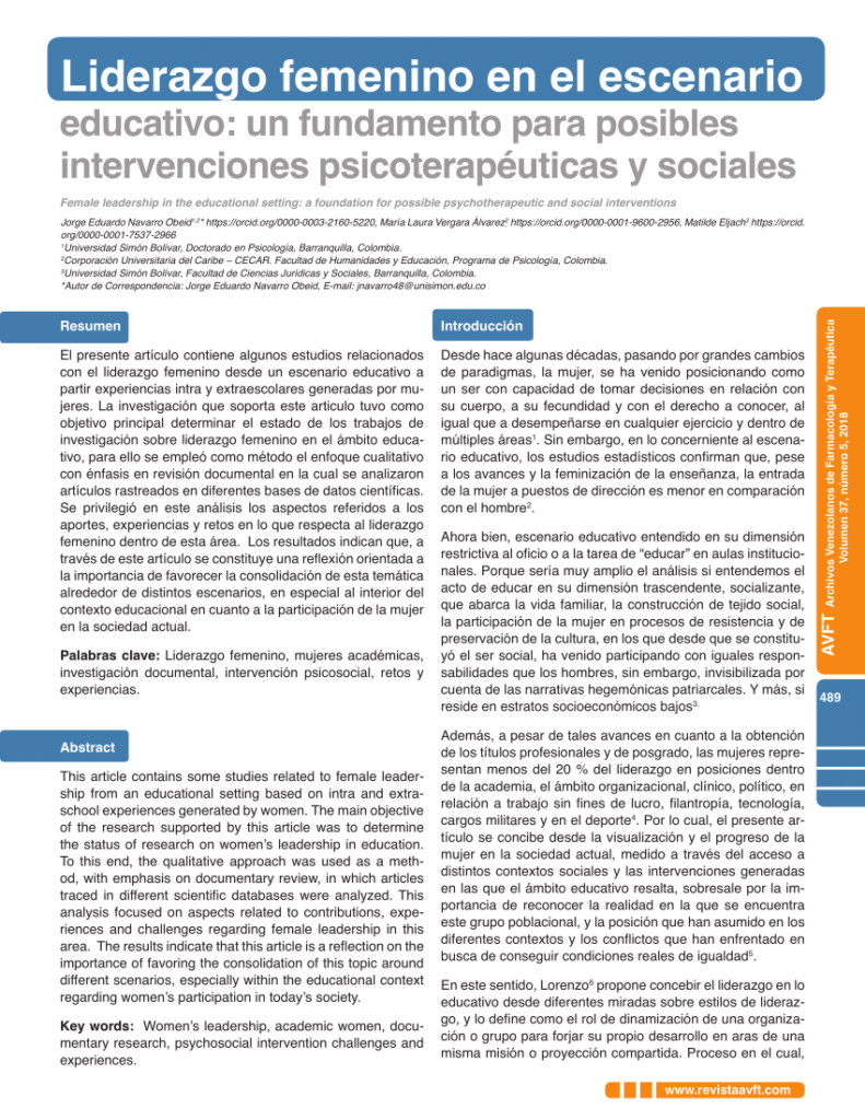 modelos de liderazgo femenino en el ambito educativo