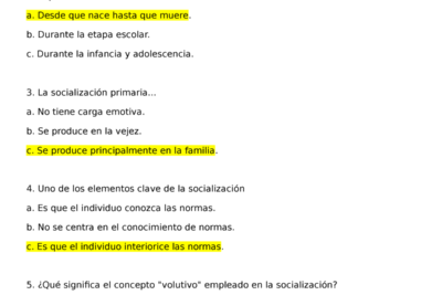 preguntas clave sobre socializacion para expertos en el tema