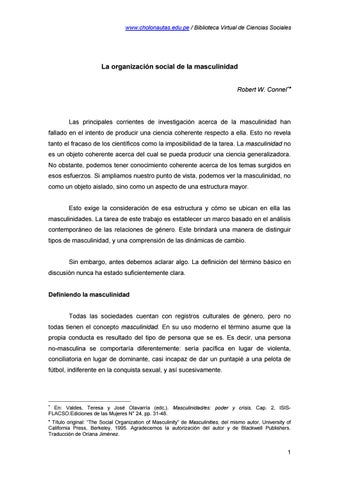 que lugar ocupa la masculinidad en la politica actual