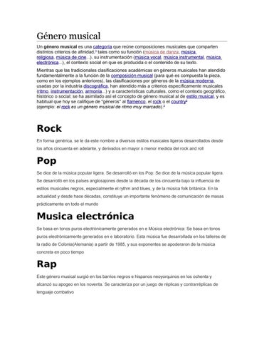 Qué papel juega la música en la representación de género 1 que papel juega la musica en la representacion de genero